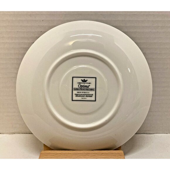 Christopher Stuart Morella Cup & Saucer Set 6.5" Optima HK105, Black Scroll Vtg. - Picture 2 of 5